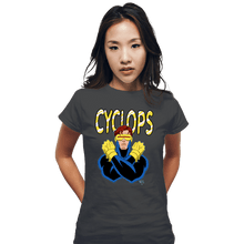 Load image into Gallery viewer, Daily_Deal_Shirts Fitted Shirts, Woman / Small / Charcoal Cyclops 97
