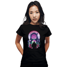 Load image into Gallery viewer, Daily_Deal_Shirts Fitted Shirts, Woman / Small / Black Demon  Nezuko
