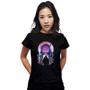 Daily_Deal_Shirts Fitted Shirts, Woman / Small / Black Demon  Nezuko