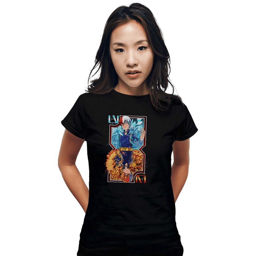 Shirts Fitted Shirts, Woman / Small / Black Fire And Ice Card