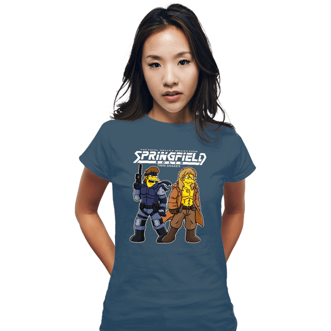 Secret_Shirts Fitted Shirts, Woman / Small / Indigo Blue Twin Snakes