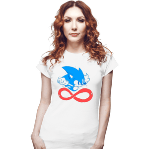 Daily_Deal_Shirts Fitted Shirts, Woman / Small / White Fastest Hedgehog