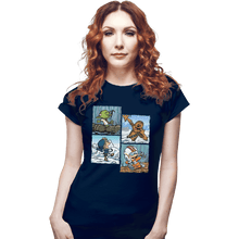 Load image into Gallery viewer, Shirts Fitted Shirts, Woman / Small / Navy Playful Rebels
