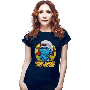 Secret_Shirts Fitted Shirts, Woman / Small / Navy Smurf Around