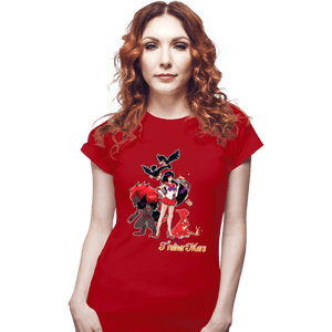 Secret_Shirts Fitted Shirts, Woman / Small / Red Pretty Guardian Trainer Rei Hino