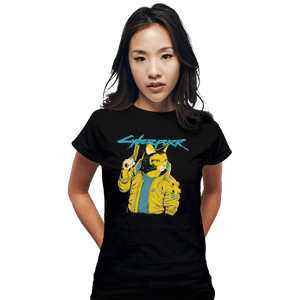 Shirts Fitted Shirts, Woman / Small / Black Cyberpurr
