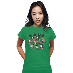Shirts Fitted Shirts, Woman / Small / Irish Green Fireflys