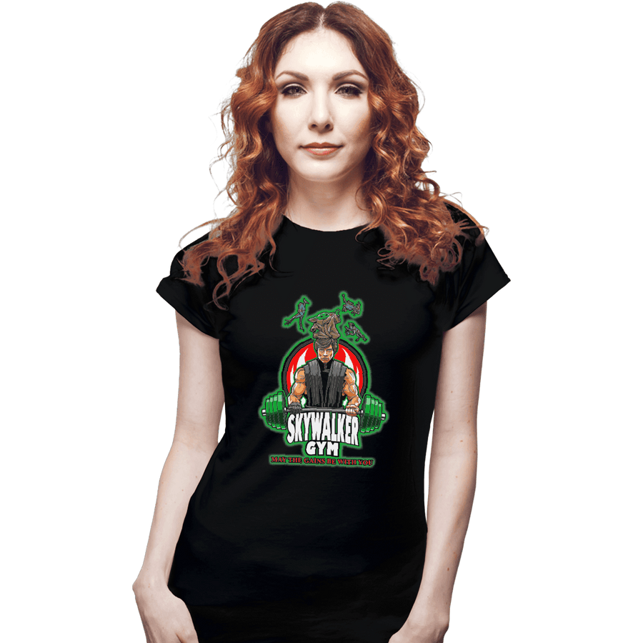 Shirts Fitted Shirts, Woman / Small / Black Skywalker Gym