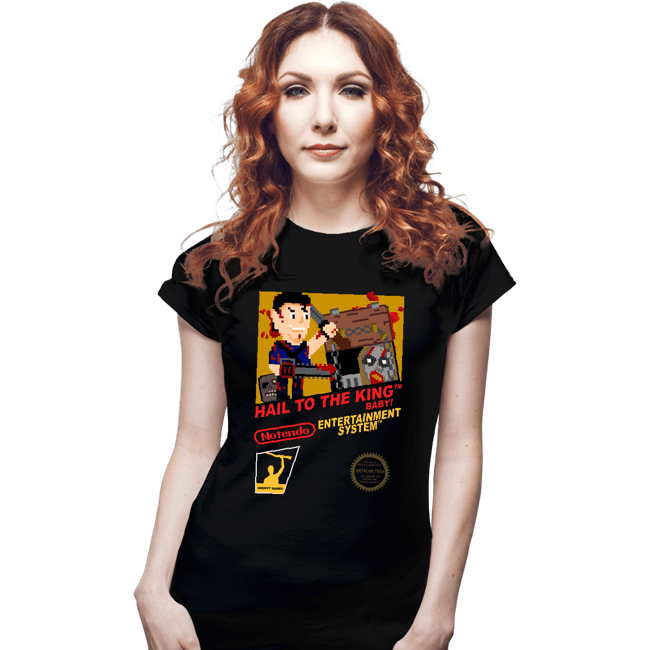 Daily_Deal_Shirts Fitted Shirts, Woman / Small / Black Hail To The King