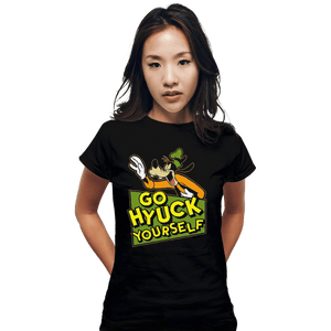 Shirts Fitted Shirts, Woman / Small / Black Go Hyuck Yourself