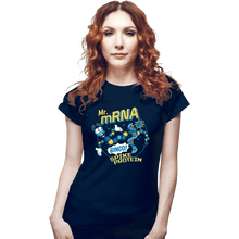 Load image into Gallery viewer, Shirts Fitted Shirts, Woman / Small / Navy Mr mRNA
