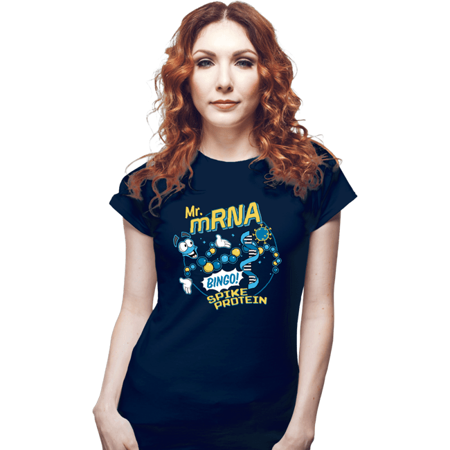 Shirts Fitted Shirts, Woman / Small / Navy Mr mRNA