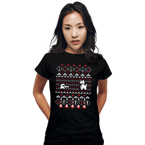 Shirts Fitted Shirts, Woman / Small / Black It's Dangerous To Go Alone At Christmas