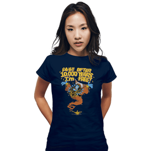 Shirts Fitted Shirts, Woman / Small / Navy Genie Repulsa