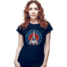 Load image into Gallery viewer, Daily_Deal_Shirts Fitted Shirts, Woman / Small / Navy Battlestar MKII
