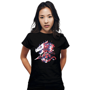 Daily_Deal_Shirts Fitted Shirts, Woman / Small / Black Dragon Knight