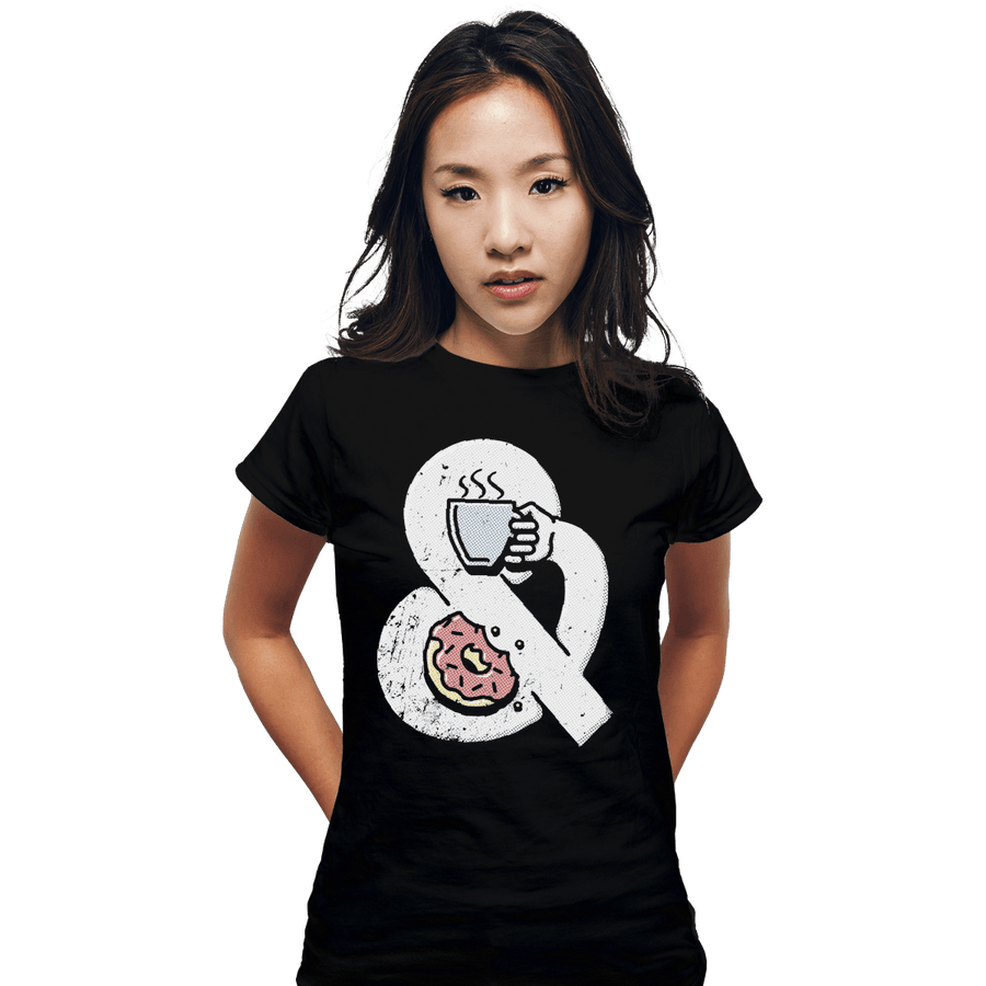 Shirts Fitted Shirts, Woman / Small / Black Coffee and Donuts