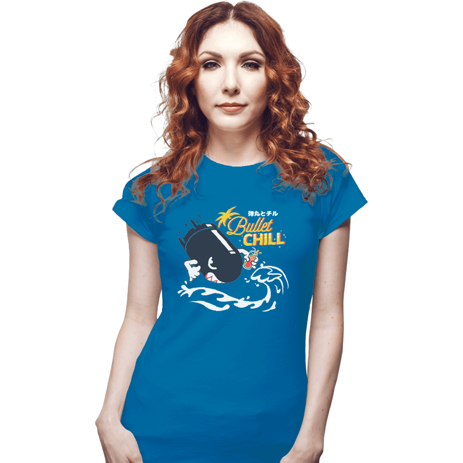 Shirts Fitted Shirts, Woman / Small / Sapphire Bullet Chill Summer
