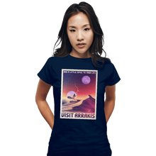 Load image into Gallery viewer, Shirts Fitted Shirts, Woman / Small / Navy Visit Arrakis
