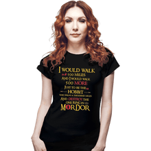 Load image into Gallery viewer, Shirts Fitted Shirts, Woman / Small / Black 500 Miles
