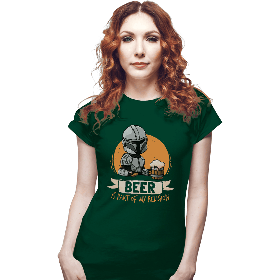 Shirts Fitted Shirts, Woman / Small / Irish green Beer Is Part Of My Religion