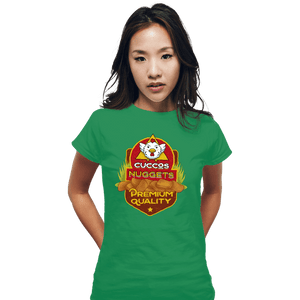 Shirts Fitted Shirts, Woman / Small / Irish Green Cuccos Nuggets