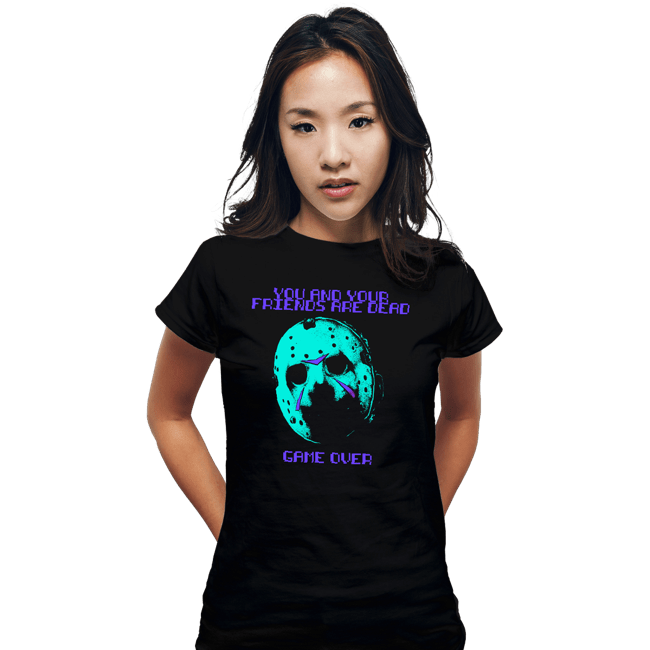 Secret_Shirts Fitted Shirts, Woman / Small / Black GAME OVER NES