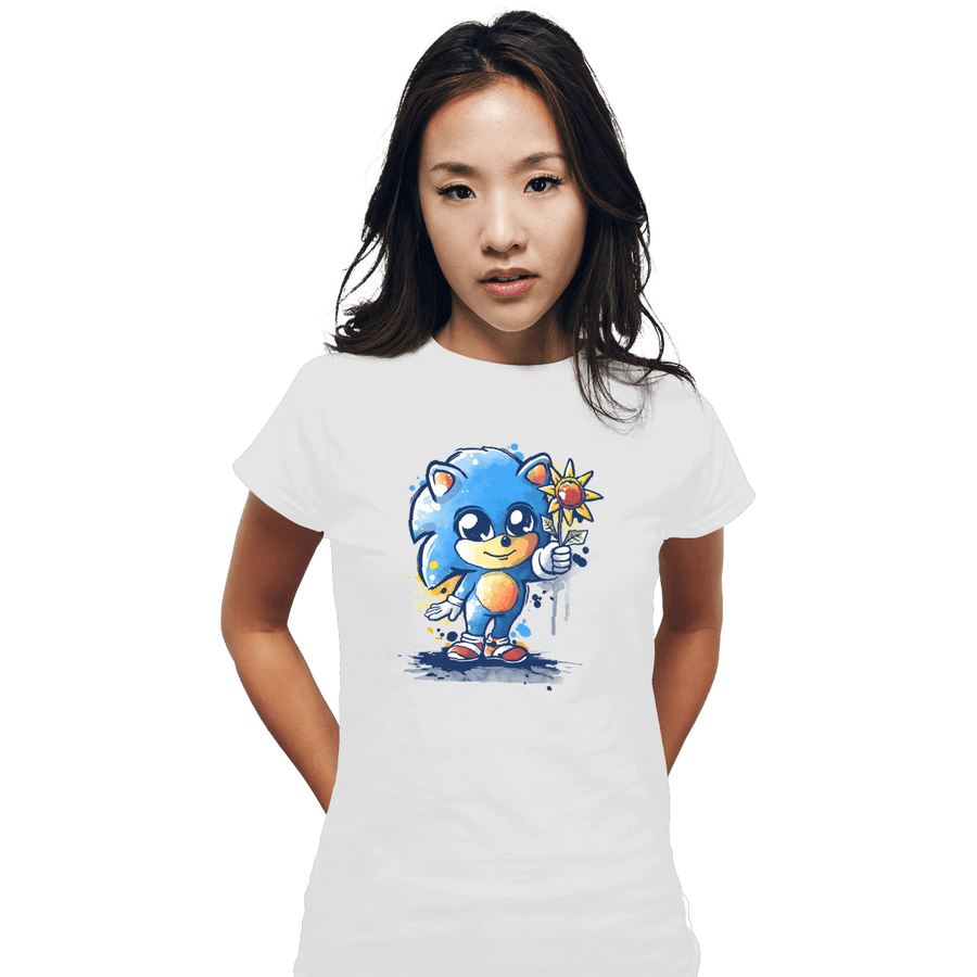 Shirts Fitted Shirts, Woman / Small / White Little Baby Hedgehog