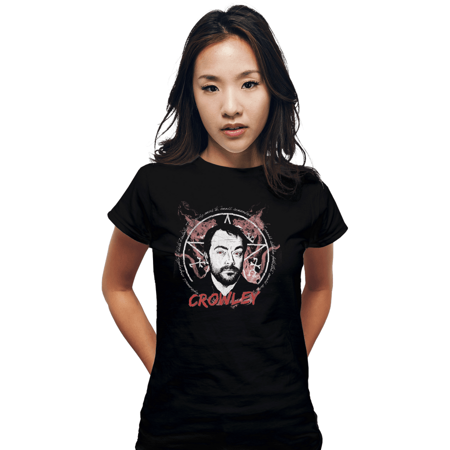 Shirts Fitted Shirts, Woman / Small / Black Supernatural Crowley