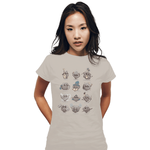 Shirts Fitted Shirts, Woman / Small / White Kawaii DnD Classes