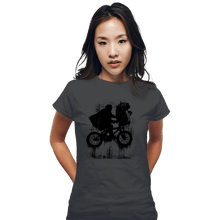 Load image into Gallery viewer, Secret_Shirts Fitted Shirts, Woman / Small / Charcoal Boy And Bike
