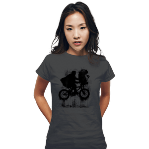 Secret_Shirts Fitted Shirts, Woman / Small / Charcoal Boy And Bike