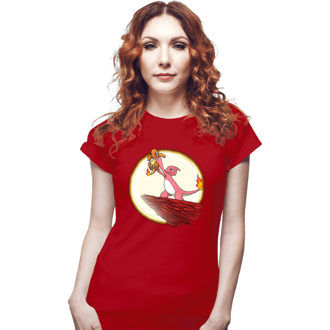 Shirts Fitted Shirts, Woman / Small / Red PokeKing