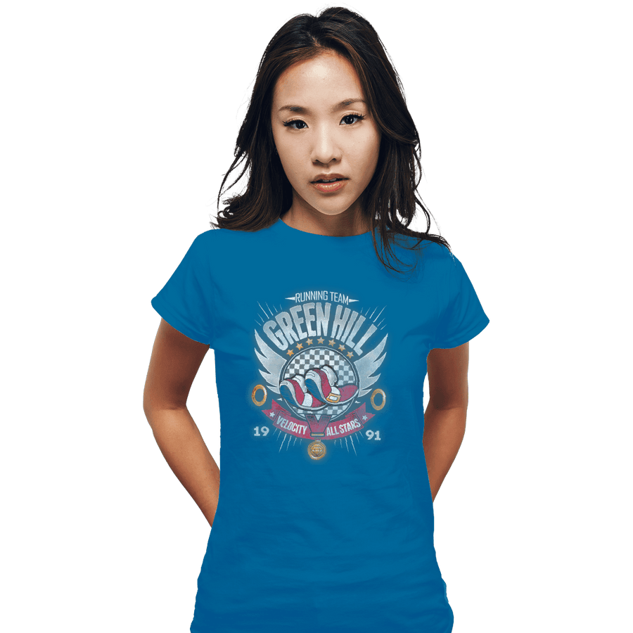 Shirts Fitted Shirts, Woman / Small / Sapphire Green Hill Running Team