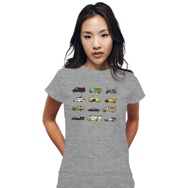Secret_Shirts Fitted Shirts, Woman / Small / Sports Grey Iconic Cars & Vans