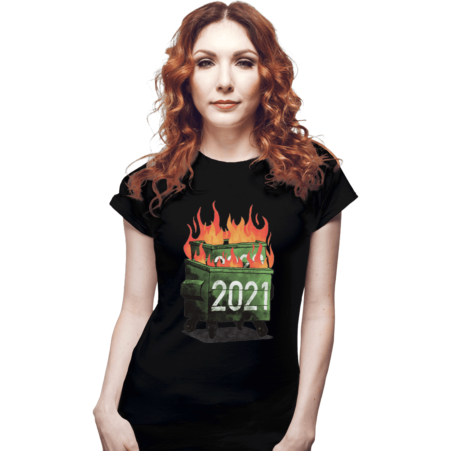 Shirts Fitted Shirts, Woman / Small / Black 2021 Double Dumpster Fire