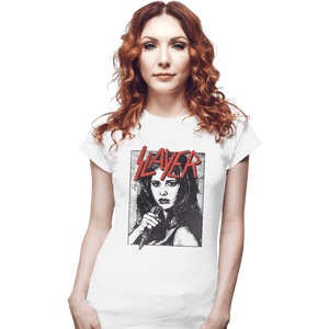 Daily_Deal_Shirts Fitted Shirts, Woman / Small / White Slayer Buffy