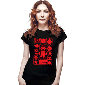 Daily_Deal_Shirts Fitted Shirts, Woman / Small / Black Mario Model Sprue