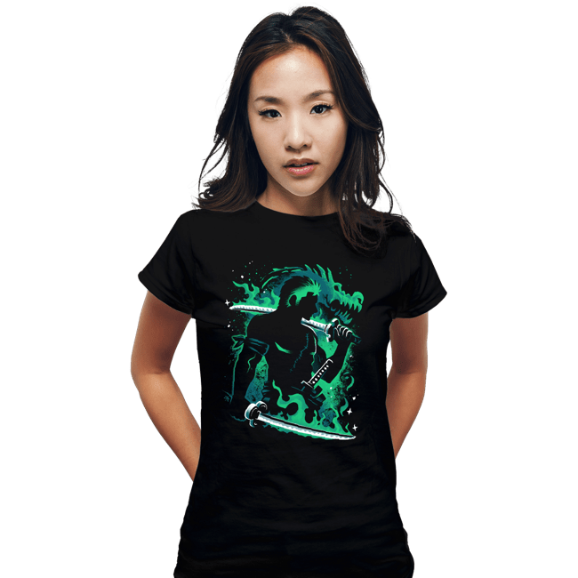 Daily_Deal_Shirts Fitted Shirts, Woman / Small / Black Pirate-Hunter