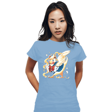 Load image into Gallery viewer, Daily_Deal_Shirts Fitted Shirts, Woman / Small / Powder Blue Sailor Bird
