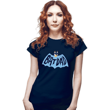 Load image into Gallery viewer, Daily_Deal_Shirts Fitted Shirts, Woman / Small / Navy Batdad

