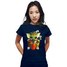 Load image into Gallery viewer, Daily_Deal_Shirts Fitted Shirts, Woman / Small / Navy Be My Baby
