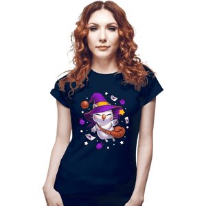 Shirts Fitted Shirts, Woman / Small / Navy Moogle Witch