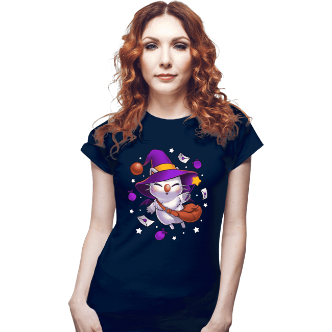 Shirts Fitted Shirts, Woman / Small / Navy Moogle Witch