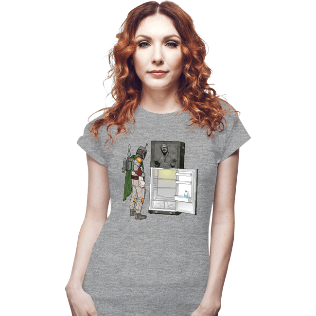 Daily_Deal_Shirts Fitted Shirts, Woman / Small / Sports Grey Boba Fridge