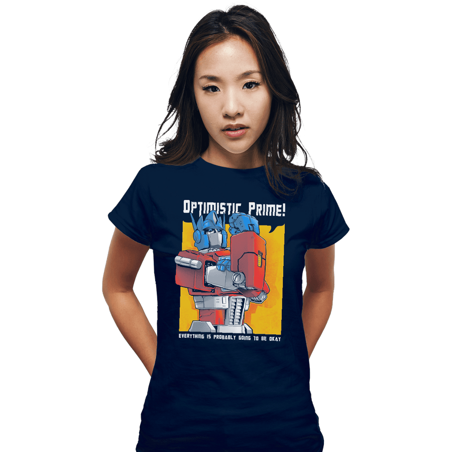 Shirts Fitted Shirts, Woman / Small / Navy Optimistic Prime