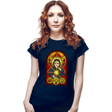Load image into Gallery viewer, Shirts Fitted Shirts, Woman / Small / Navy Sun Saint
