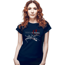 Load image into Gallery viewer, Shirts Fitted Shirts, Woman / Small / Navy T-65 X-Wing
