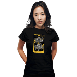 Shirts Fitted Shirts, Woman / Small / Black Tarot The Lovers