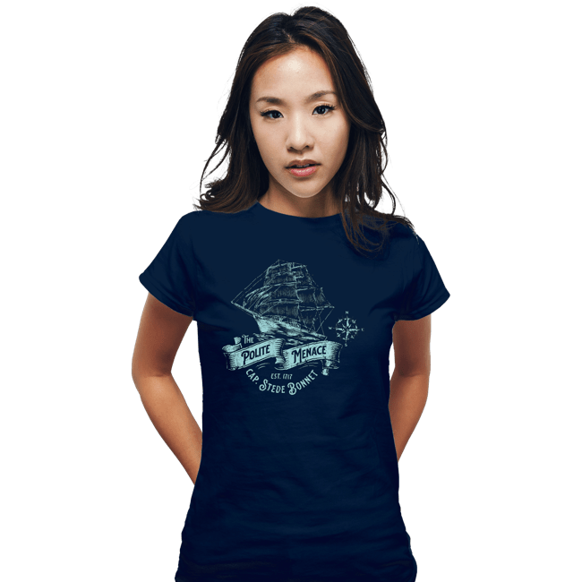 Daily_Deal_Shirts Fitted Shirts, Woman / Small / Navy The Polite Menace